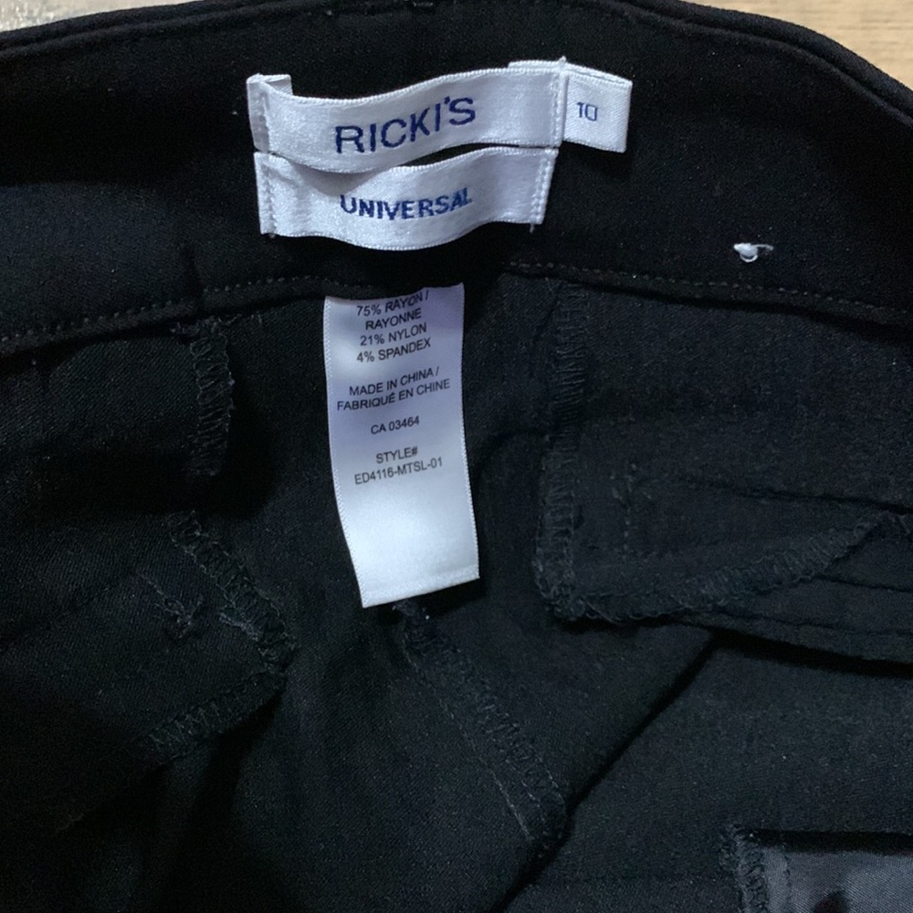 Ricki’s black dress pants size 10 - Picture 3 of 9
